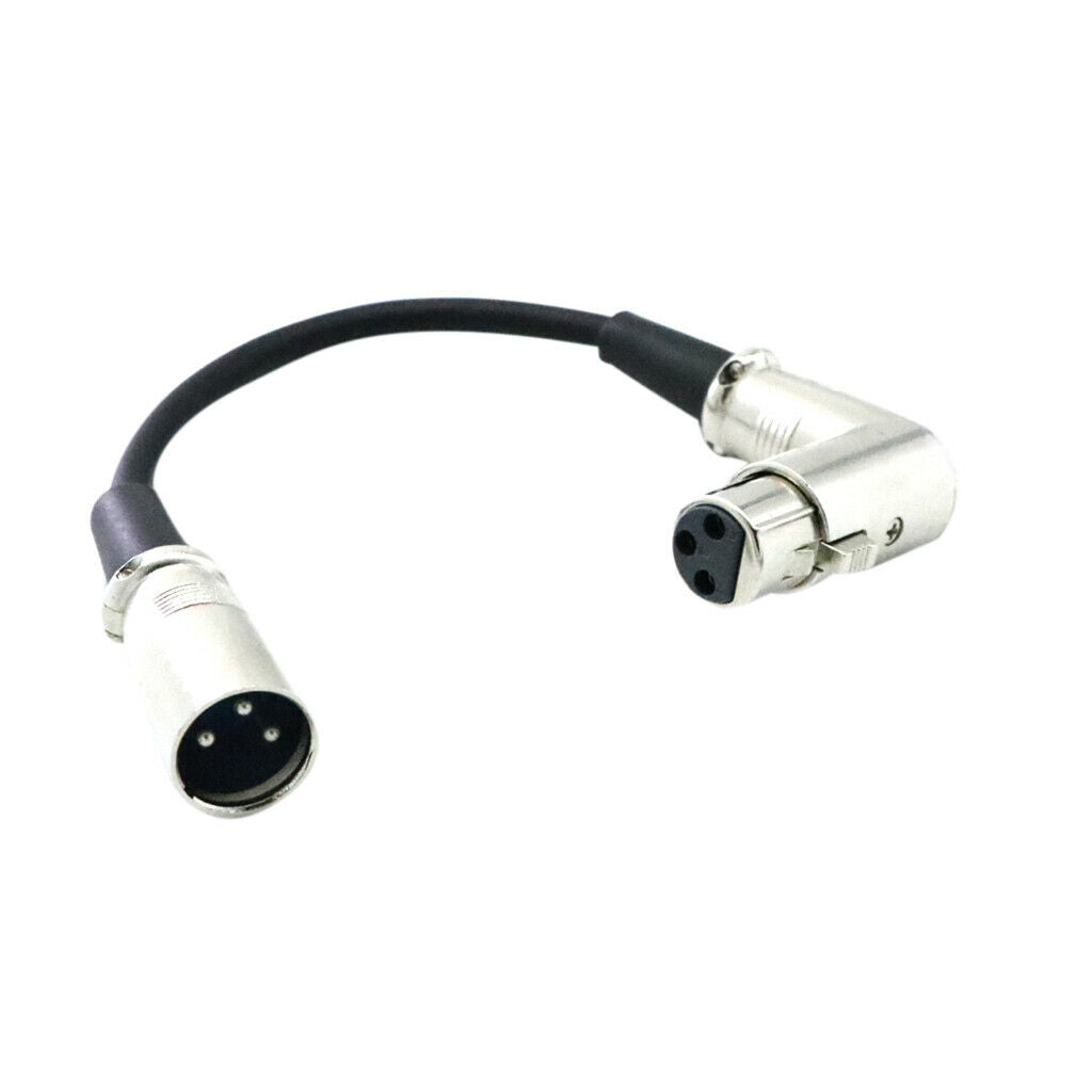 4pcs 3' XLR Right Angle 90 Deg Female to Straight Male Patch Cable Micphone