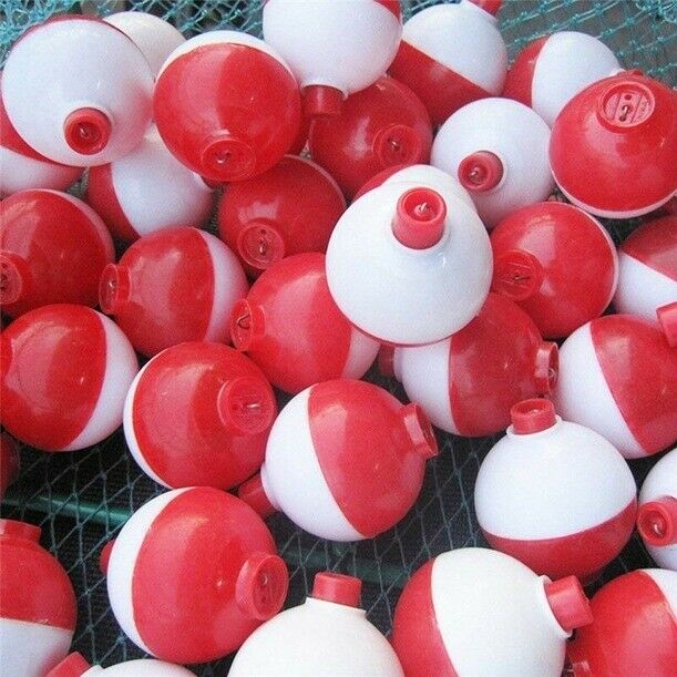25pcs Fishing Bobbers Hard ABS Snap-on Floats Round Float Bobbers Fishing Tackle