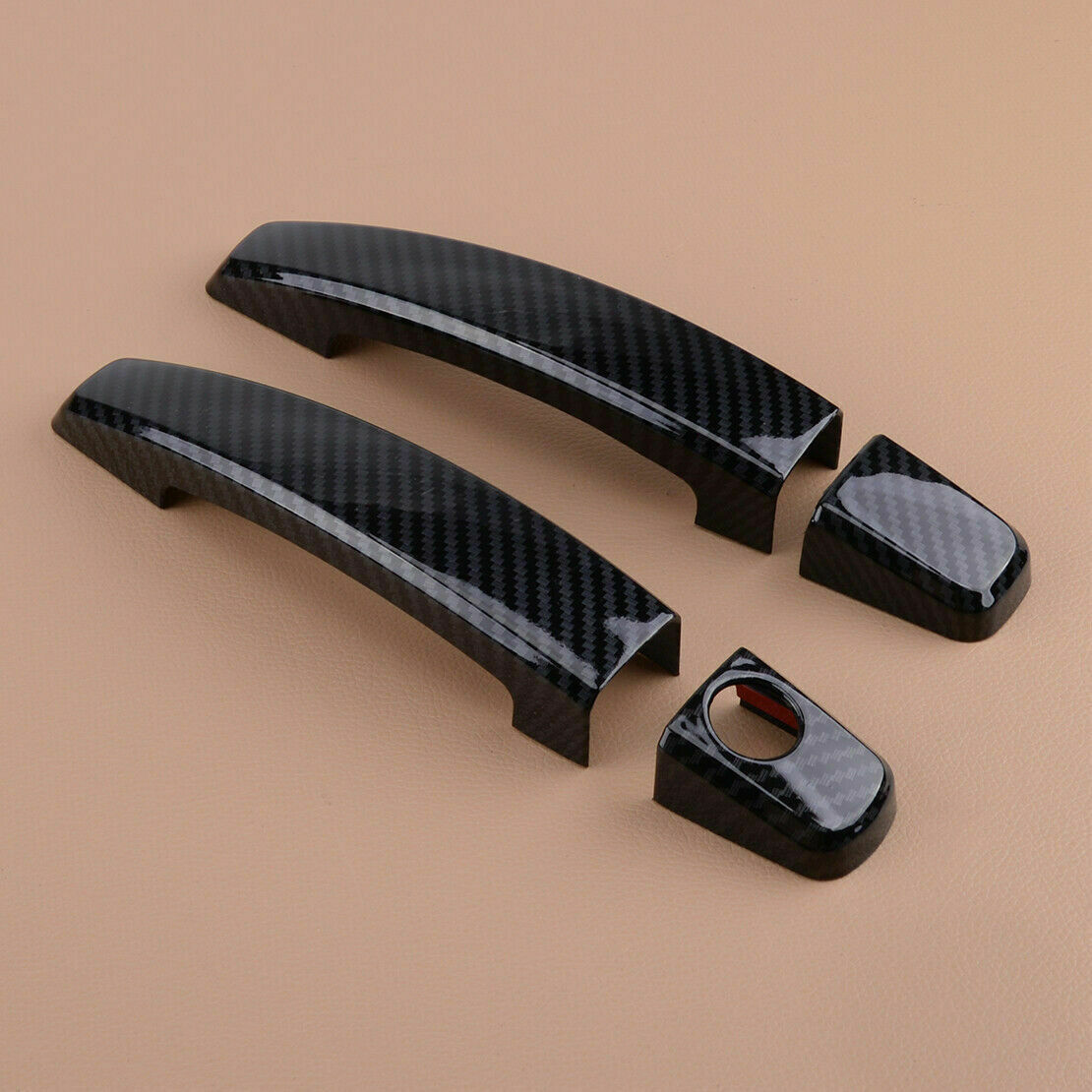 Carbon Fiber Style Door Handle Cover Trim Fit For Chevrolet Camaro 2010-2015
