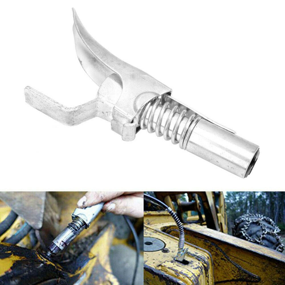 Professional 1/8in NPT Grease Gun Coupler Quick Release Lock Oil Gun Zerk Nozzle