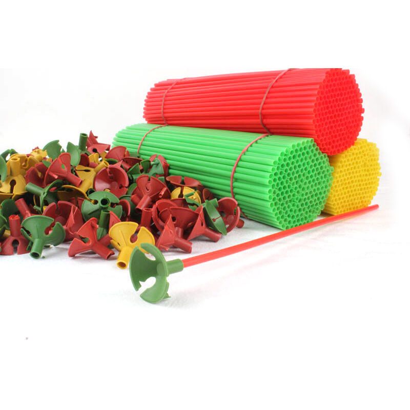 100SETs Plastic Balloon Holder Sticks Cup Wedding Party Decoration