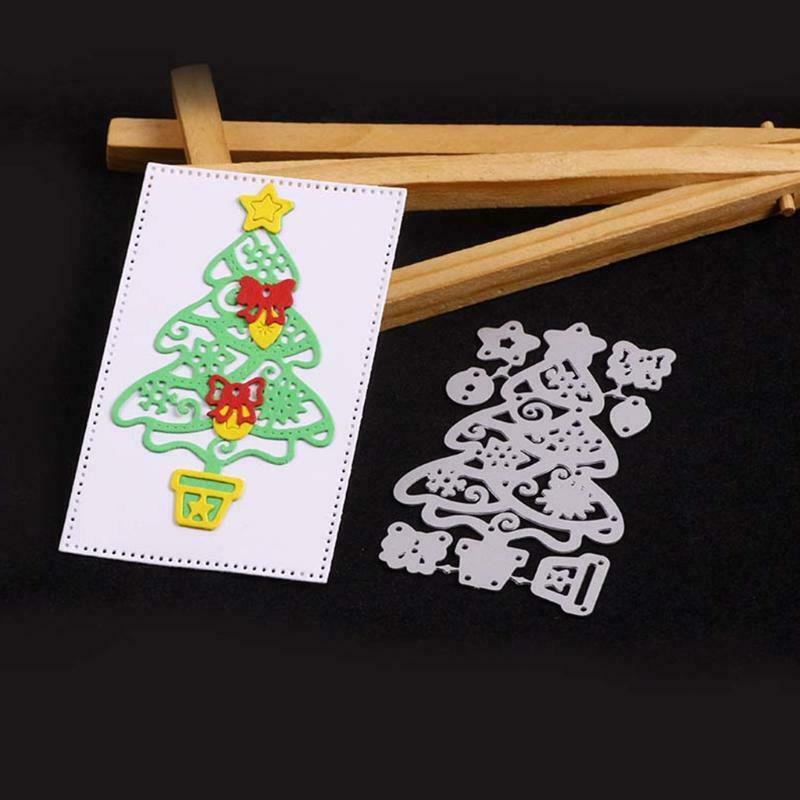 Metal Cutting Christmas Tree Dies Stencil Scrapbook Album Paper Card Template