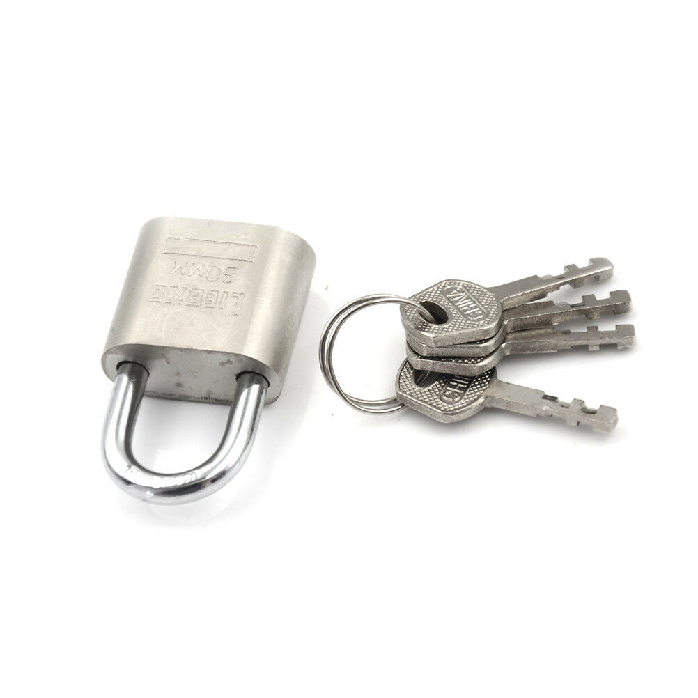 Metal 30mm 3 Keys High Security Solid Lock Door Gate Jewlery Box Safety P.l8