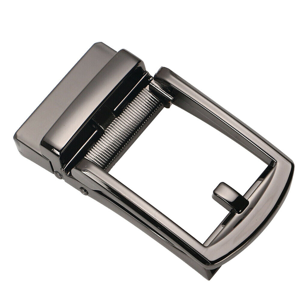 Men Ratchet Leather Belt Buckle, Automatic Slide Buckle for Belt Strap 3.5cm