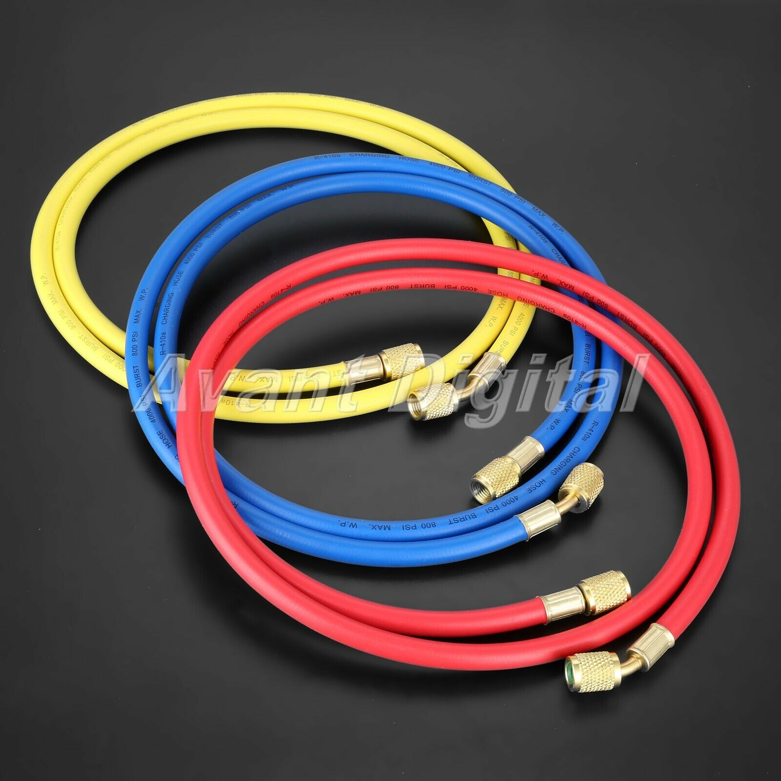 Car 60" AC Charging Hose Set for HVAC Air  Refrigerant R12 R22 R502