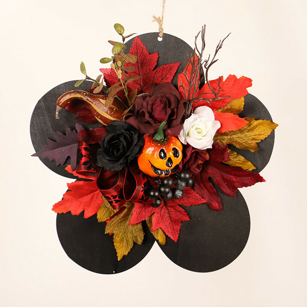 Pumpkin Front Door Sign Plants Doorplate Hanging Fall Halloween Home Decor