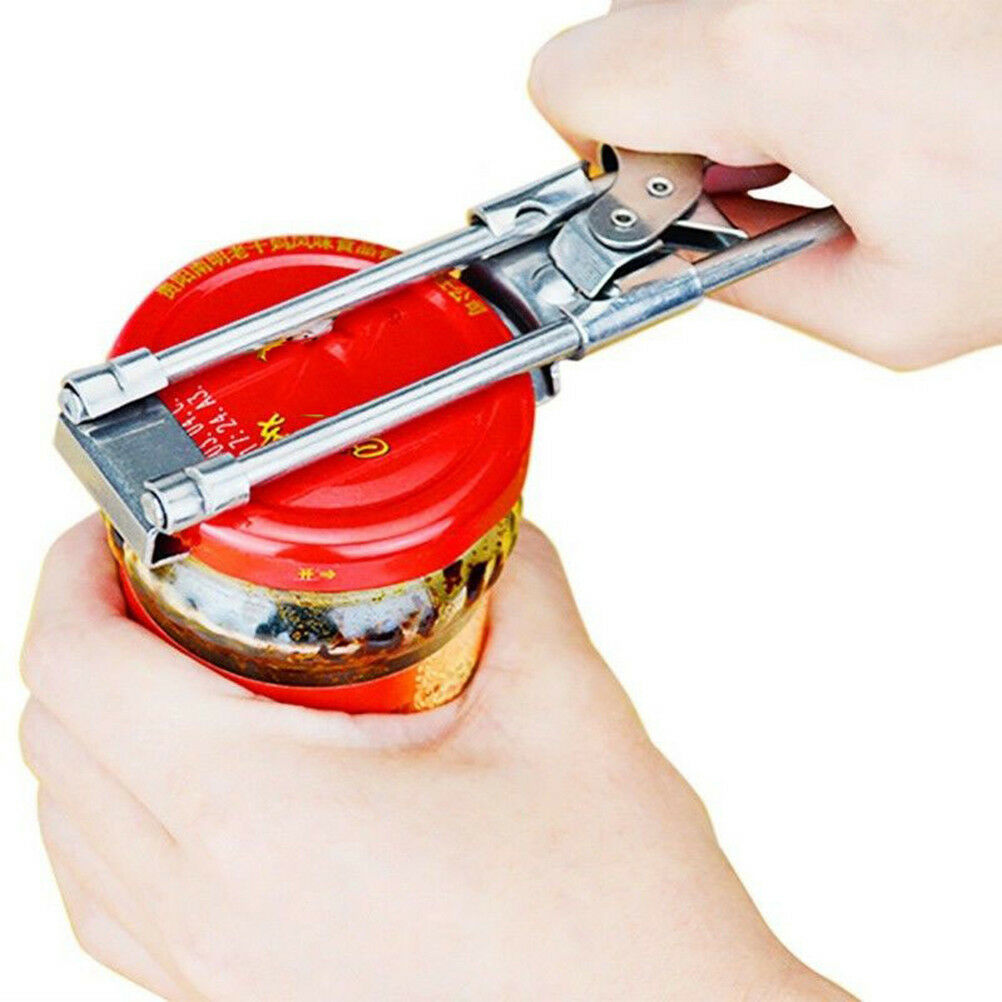 Heavy Duty Stainless Adjustable Can Bottle Jar Lid Opener Manual Home Tool BDD