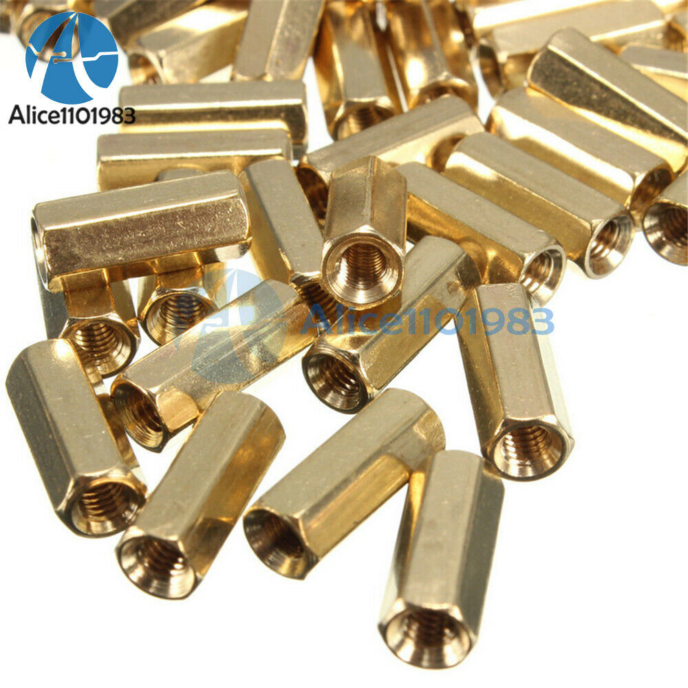 10pcs M3 12 mm M3*12 PCB Hexagonal net nut Female brass Standoff Spacer