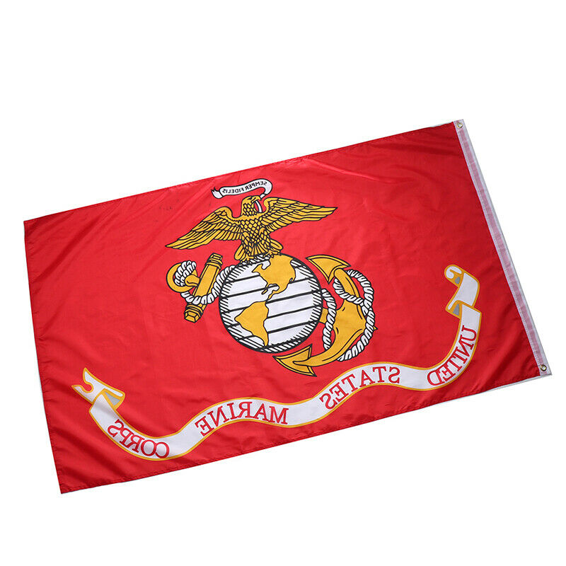 3' X 5' US MARINE CORPS RED polyester flag with grommets Banner Sign Disp.l8