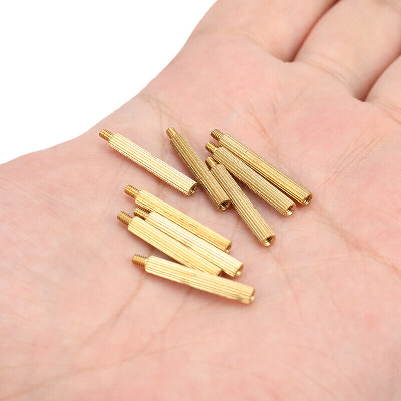 260PCS/M2 PCB Threaded Brass Male Female Standoff Spacer Board Hex Screws NuBDA