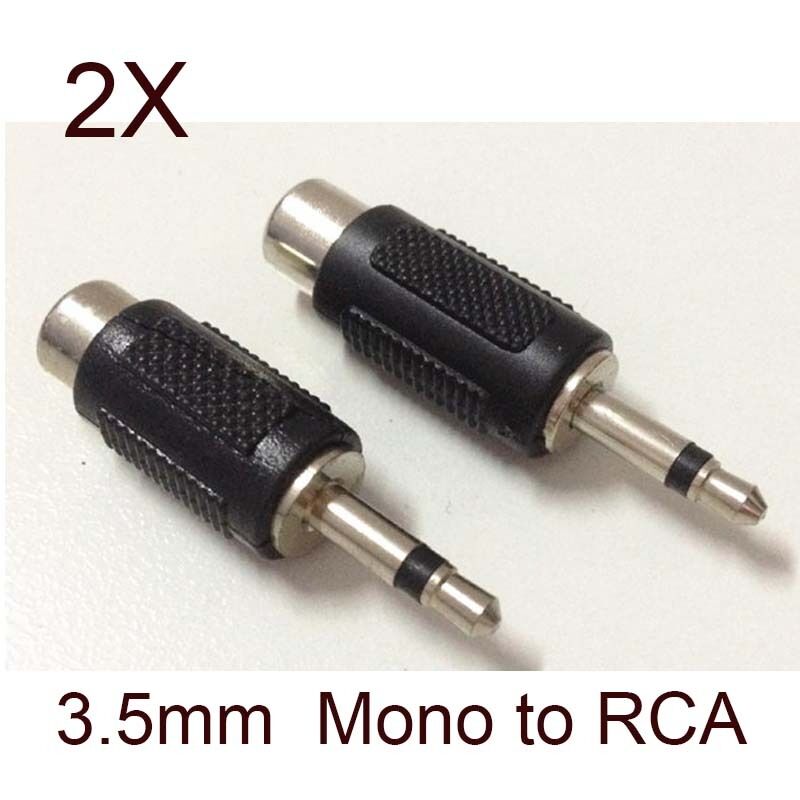 3.5mm Male Mono to RCA Female Plug Headphone Jack Audio Converter A/V Adapter Tz