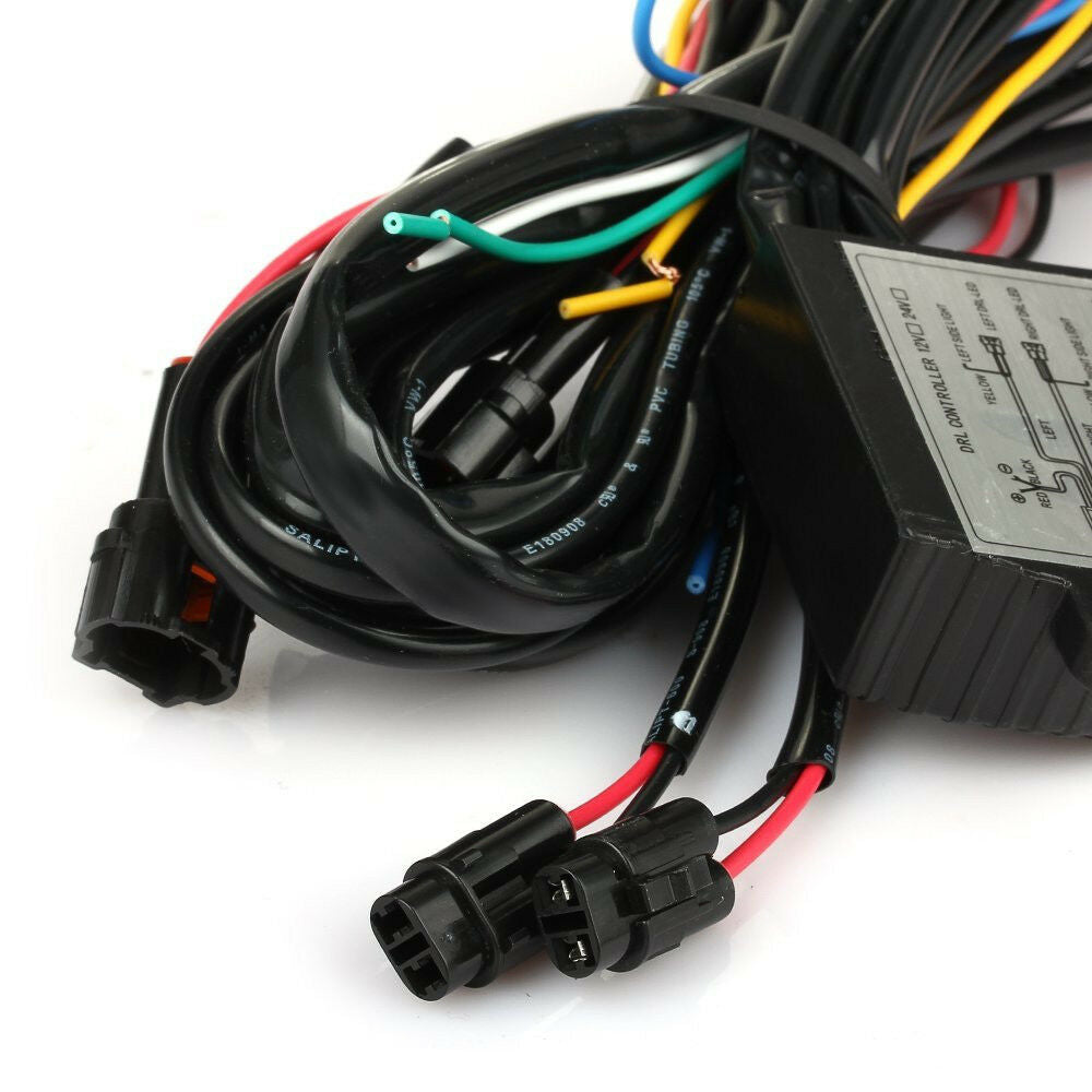 Car SUV LED Daytime Running Light DRL Relay Harness Automatic On/Off Control Box