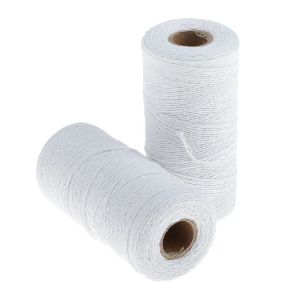 2x 0.1cm 100% Cotton Skin-friendly Loom Warp Thread Perfect for Weaving