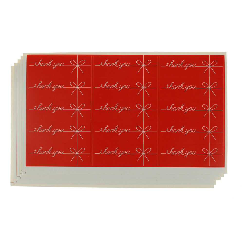 75pcs/set Thank You Red Label Stickers For Gift Cake Baking Sealing Hang T.l8
