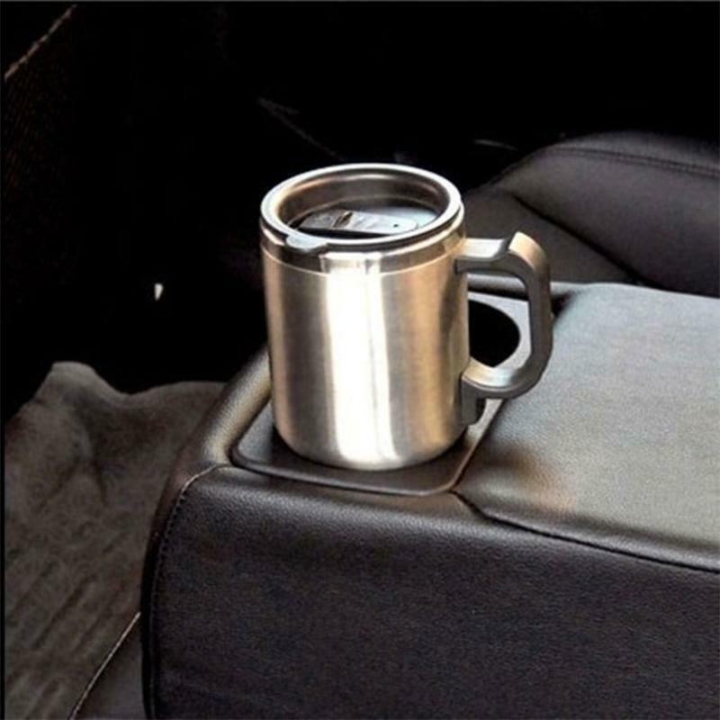 12V Car Heating Cup Stainless Steel Travel Electric Kettle Insulated Heated Mug