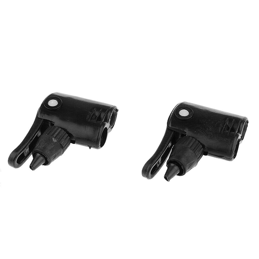 4 Bike Air Pump Nozzle Replacement Dual Head Presta Schrader Valve Tyre Tube