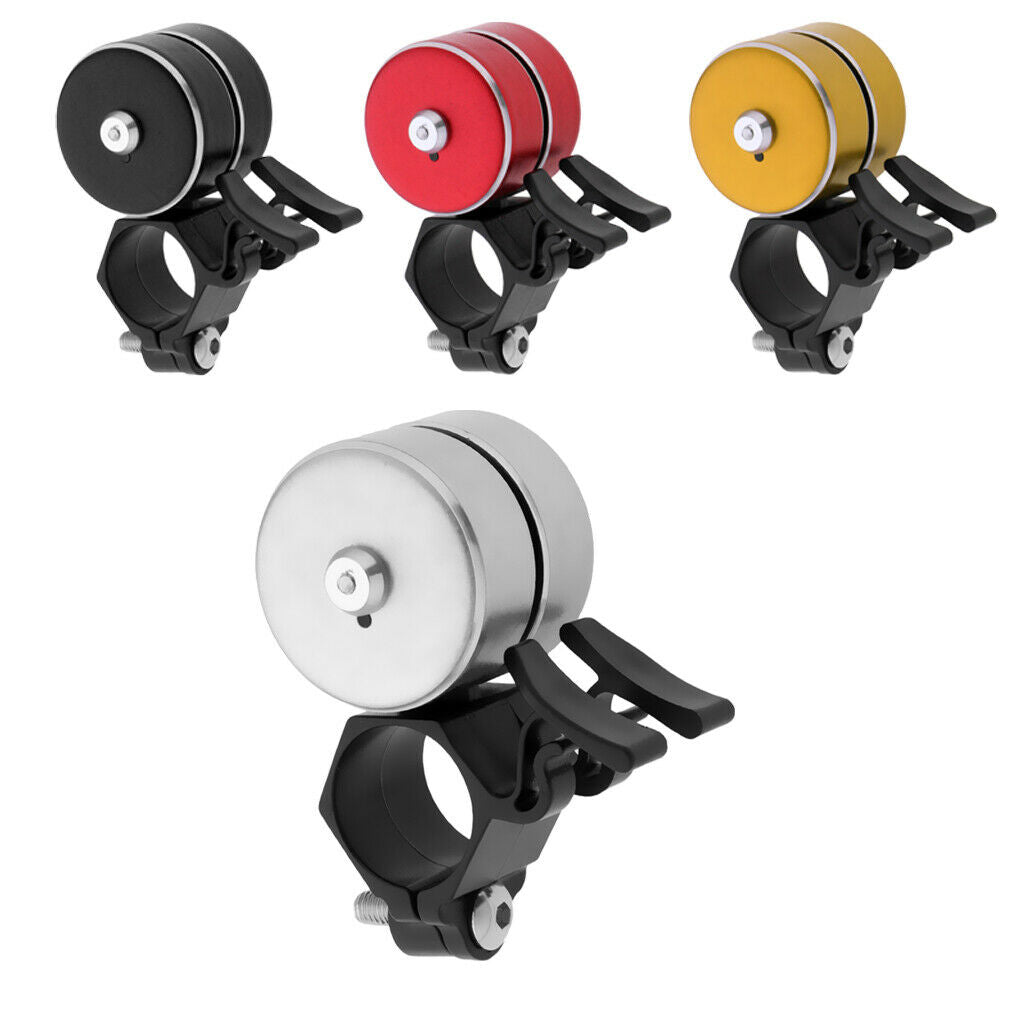 Bike Handlebar Bell Horn 3-Sounds Alarm Warning Ring Bells 120DB Black