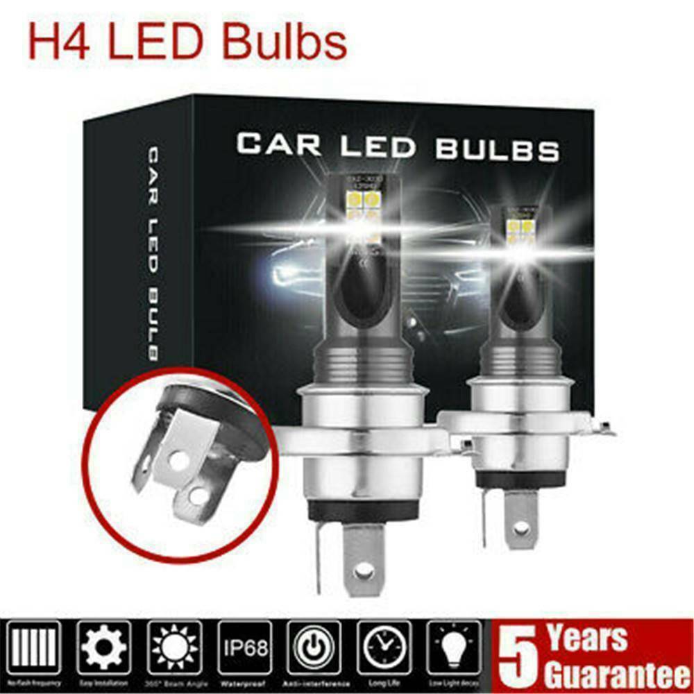 Pair 9003 H4 LED Headlight Bulbs Kit High-Low Beam Super Bright 80W 8000LM 6000K