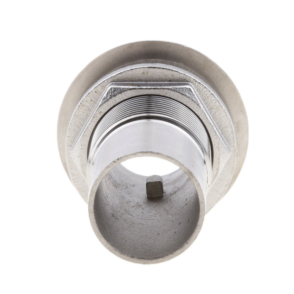 Marine Boat Thru-Hull Fitting Connector 316 Stainless Steel 1" Hose