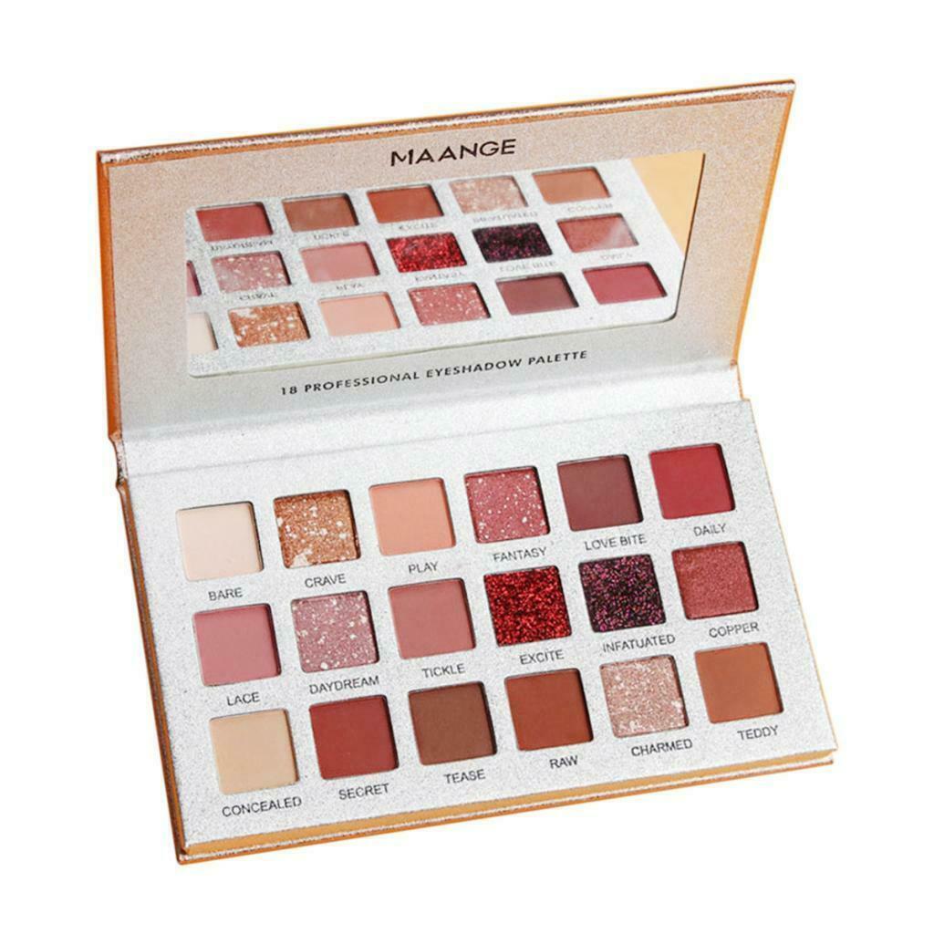18 Colors Matte Eyeshadow Palette Mermaid Smudgeproof Eye Makeup Powder Set