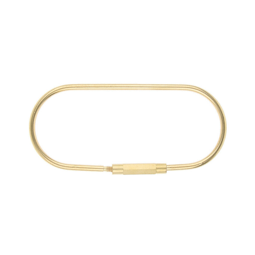 Durable Brass Screw Lock Keychain Ring Clip Carabiner Keychain Hook Clasp