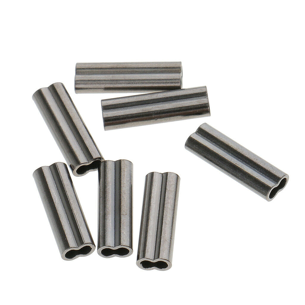 2X 50 Pack Copper Fishing Tube Barrel Sleeves Connector 0.8-2mm 1.2mm Bore