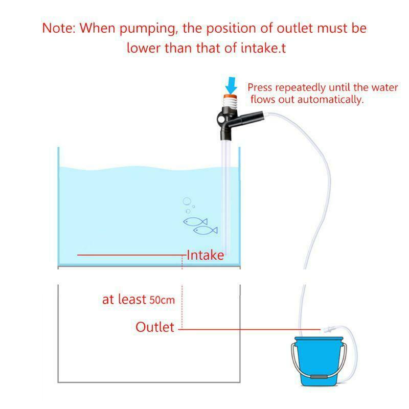 Aquarium Fish Tank Cleaner Quick Release Aquarium Vacuum Siphon Pump-Fish Tank