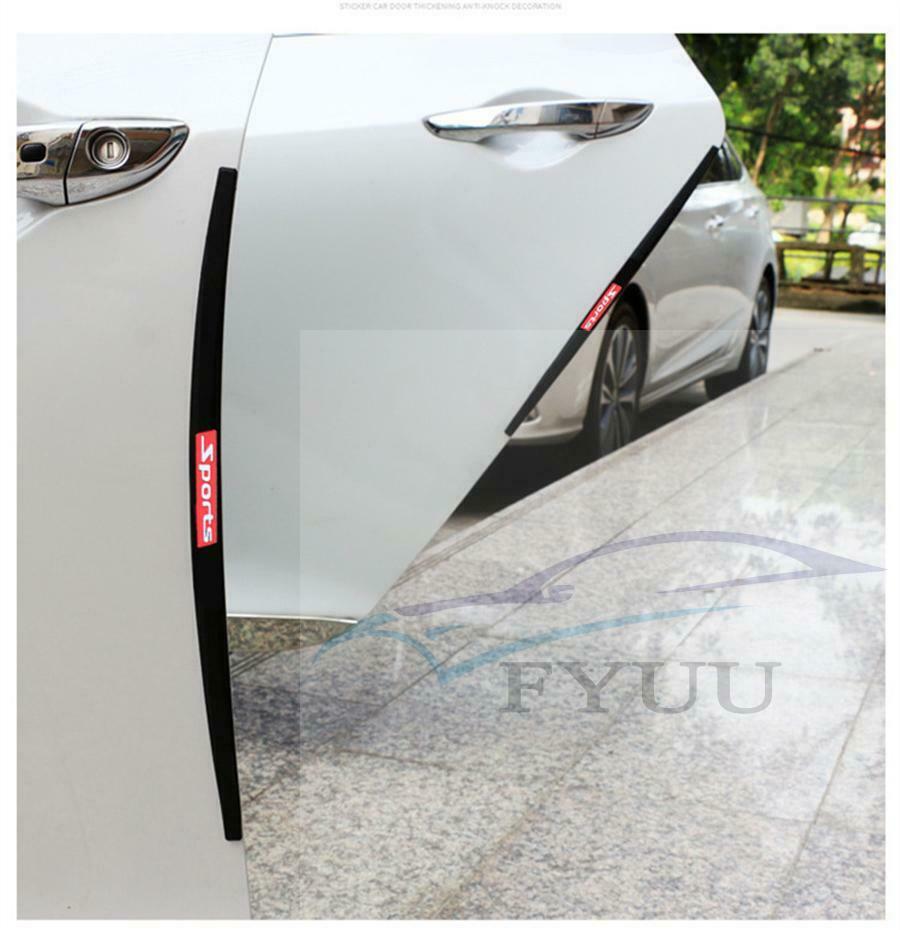 4pc 40cm Universal Car Door Edge Fender Bumper Scratch Protector Moulding Strip