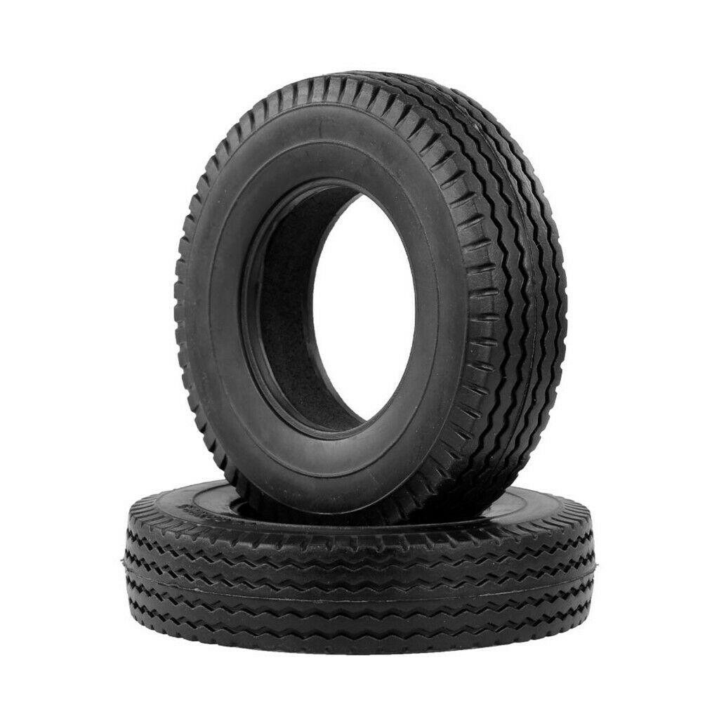 2pieces 1/14 RC Rubber Tires For  Truck RC Climbing Trailer Car Parts