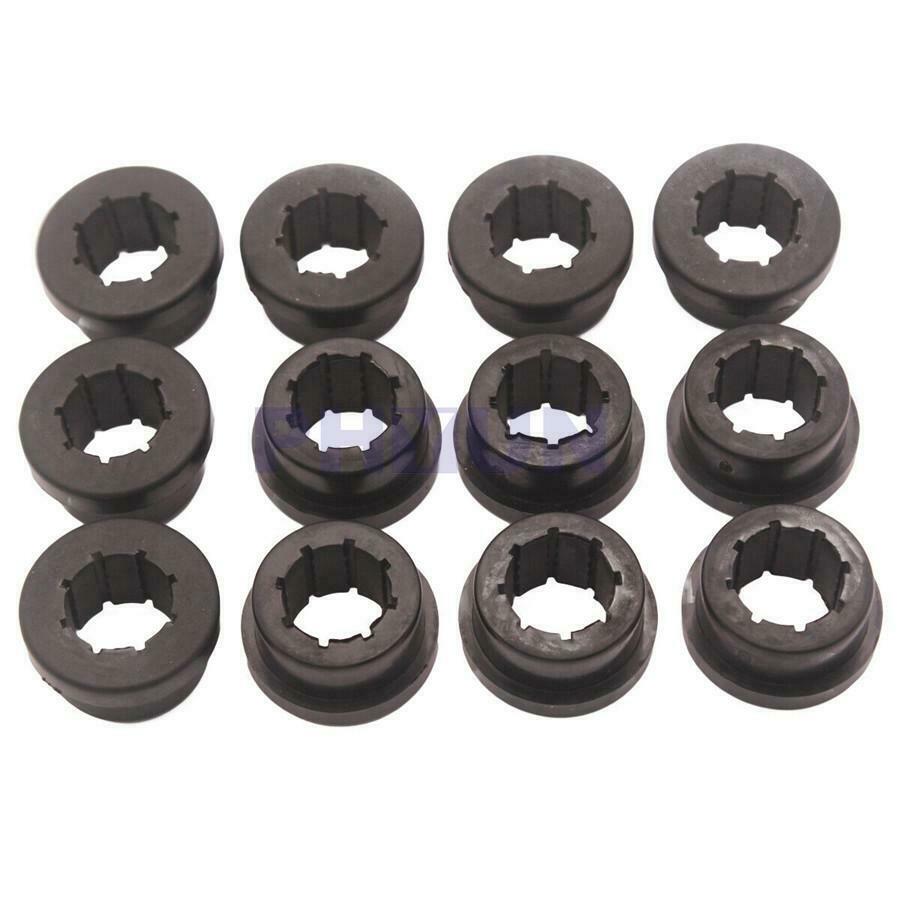 12x Replacement Black Bushing Halves Kit For Rear Lower Control Arm Rear Camber