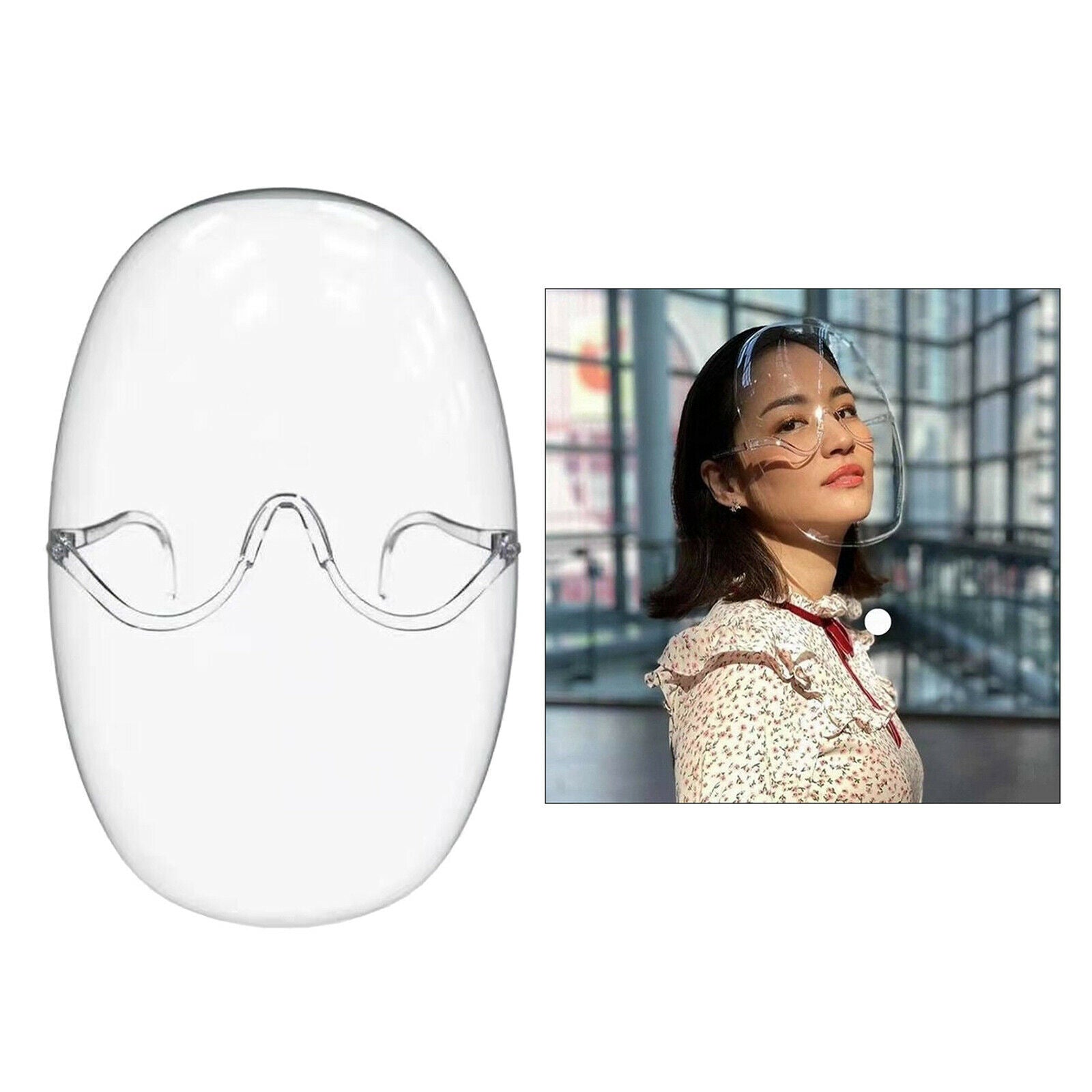 Face Shield w/ Glasses Frame Visor Anti-Spray Eyewear Reusable Waterproof