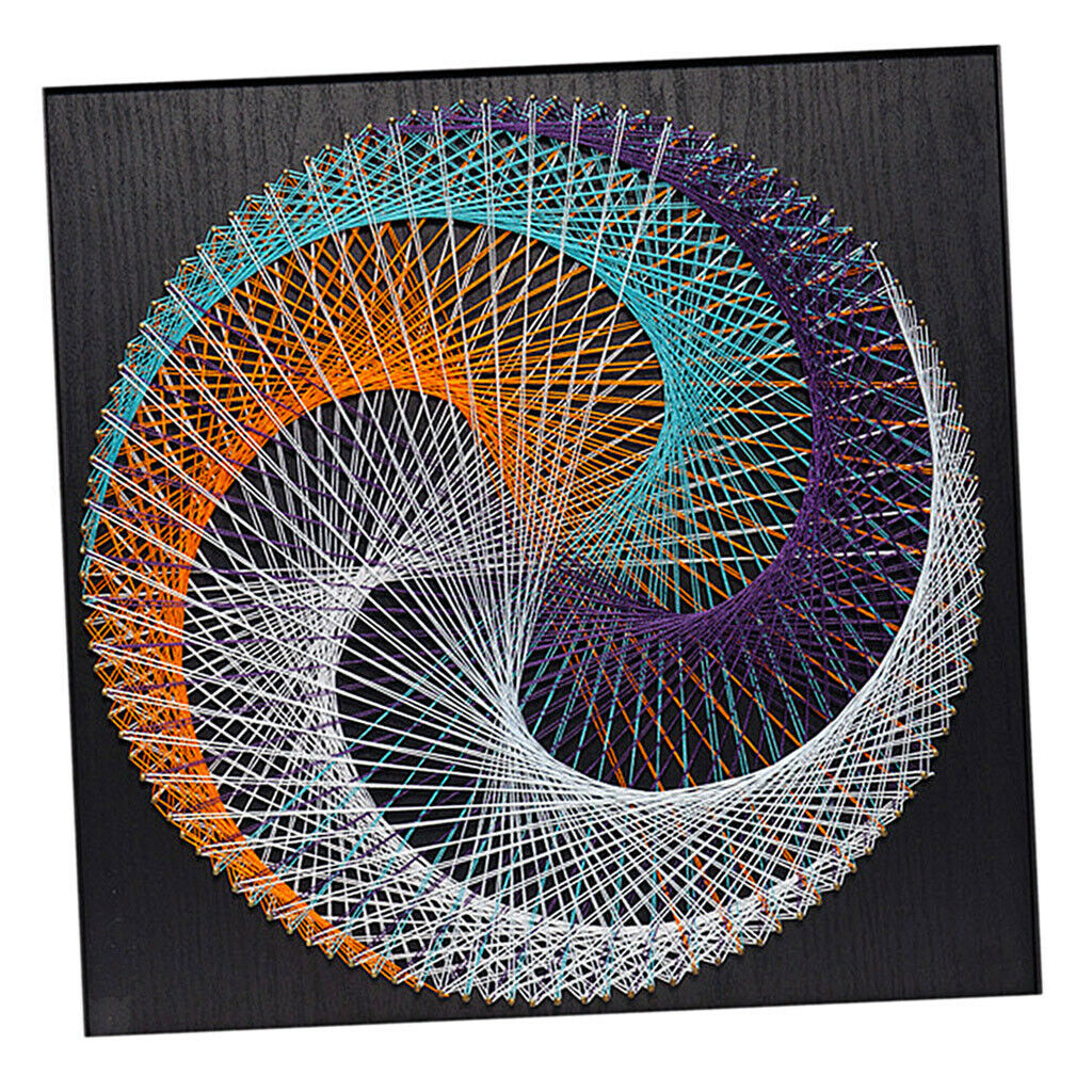 String Craft Geometry D String Art Kits DIY Home Decor for Adults 40x40cm