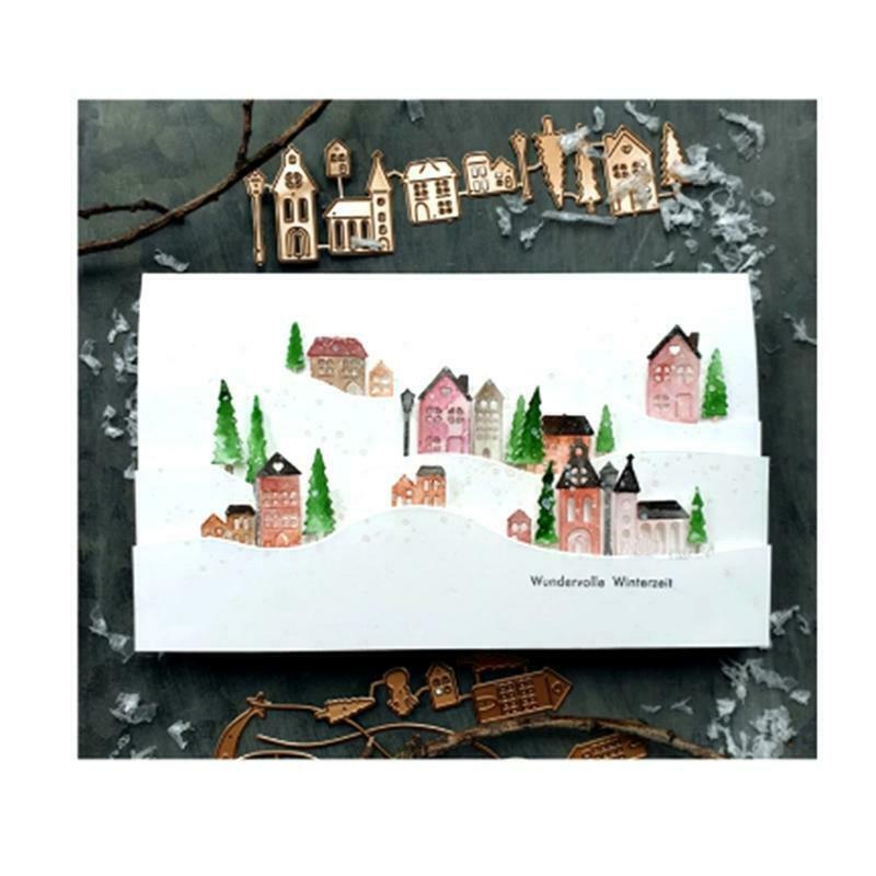 House Metal Cutting Dies Stencil DIY Scrapbooking Album Paper Card Template Mold