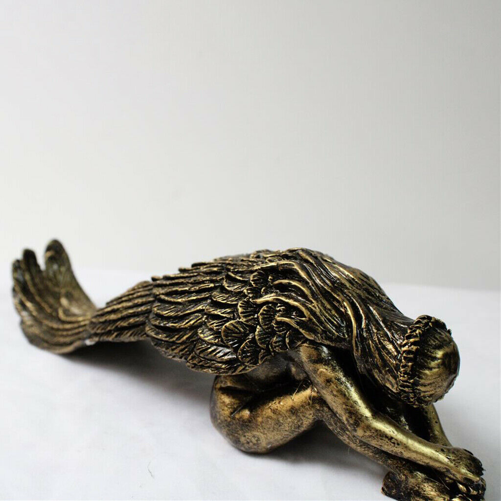 Angel Figures Vivid Angel Fairy Statue Art Crafts Desktop Decor Gift Golden