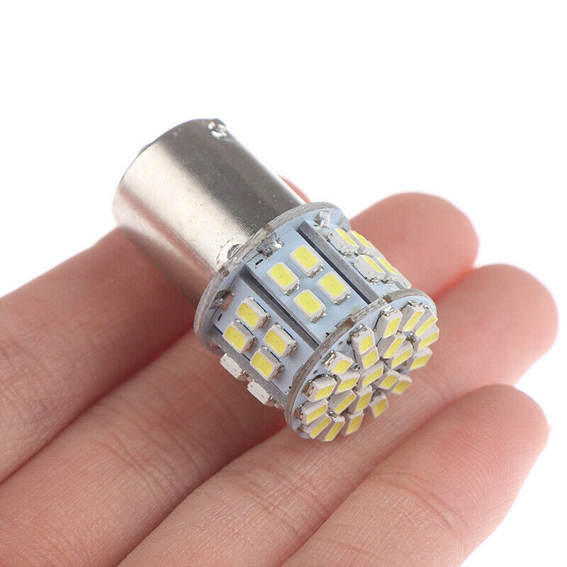 2x White Light 1156 50SMD 1206 LED Car Turn Signal Tail Stop Brake Backup LaADD