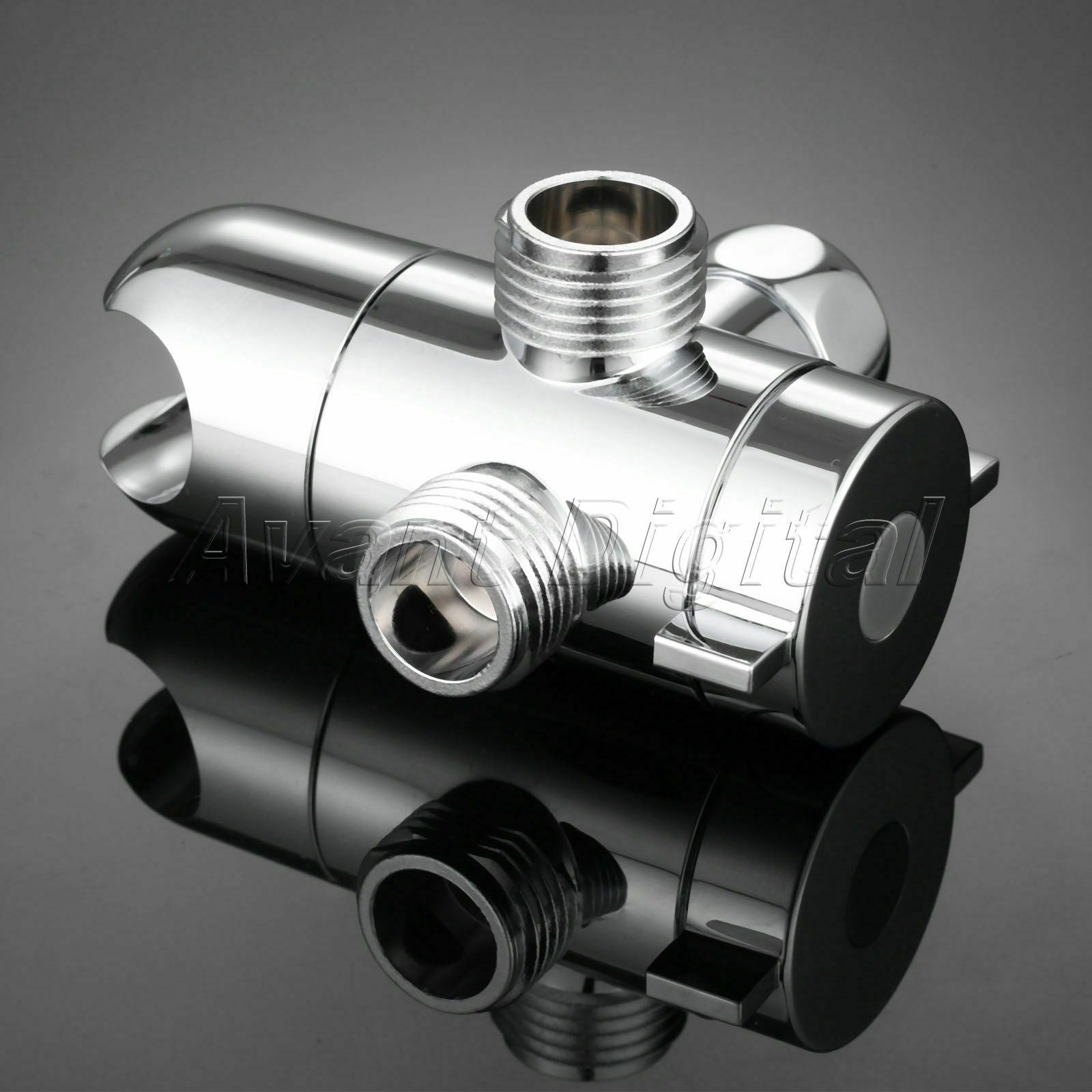ABS Universal Shower Components 3 way Diverter Shower Head Diverter Chrome 20mm