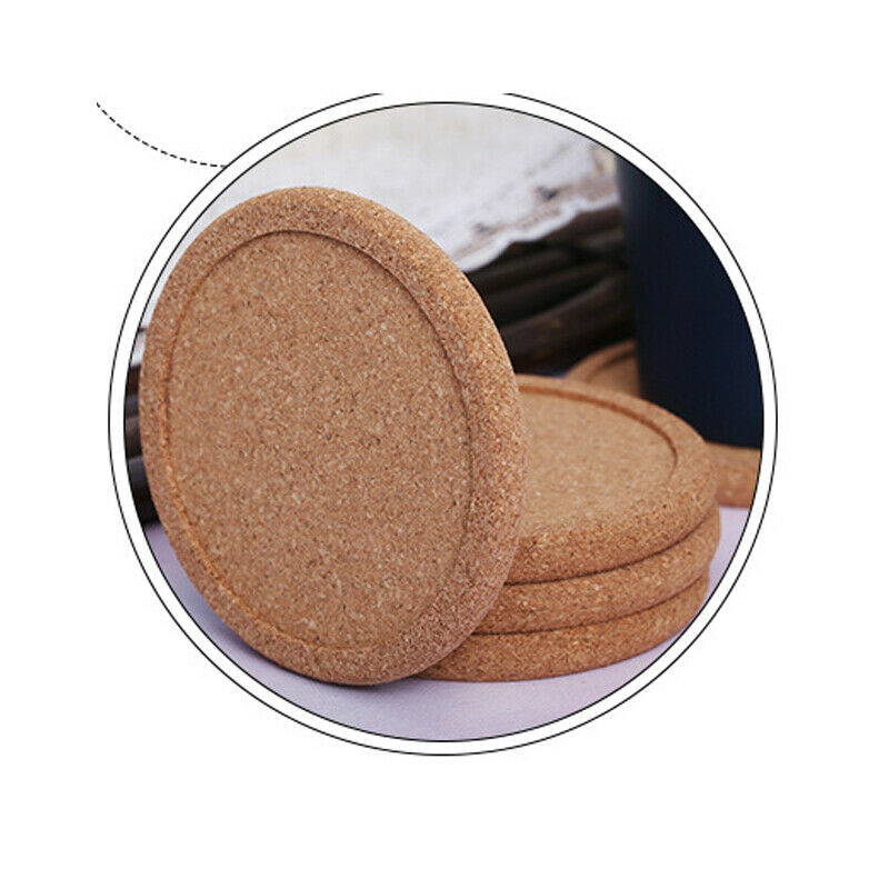 Cup Mat Coaster Home Round Drink Tea Cork Heat Resistant Coffee Pad Placemats