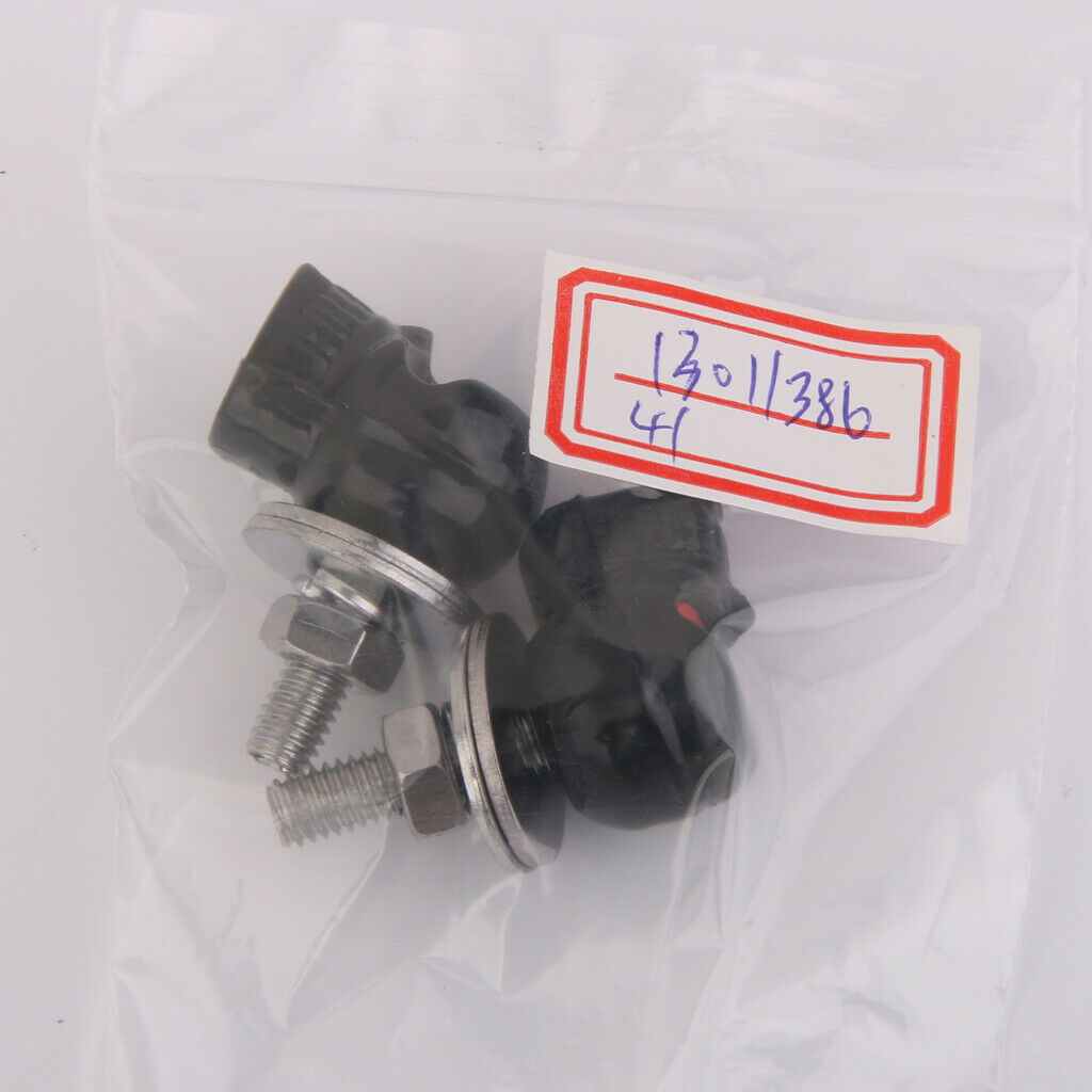 2x Motorcycle License Plate Fastener Bolts with Washers Replacement Kit