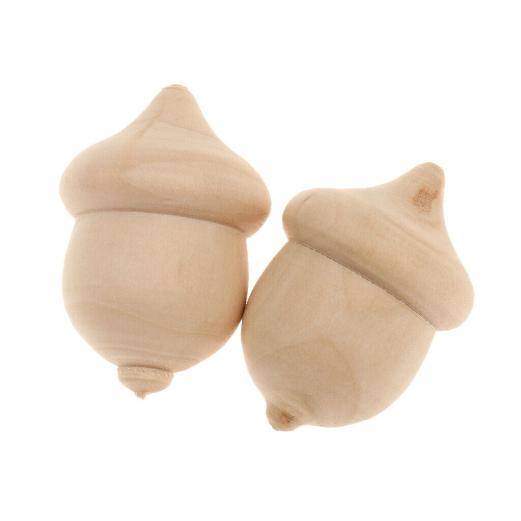 10pcs Unpainted Acorns Charms Wedding Party Hanging Ornaments DIY 40x25mm