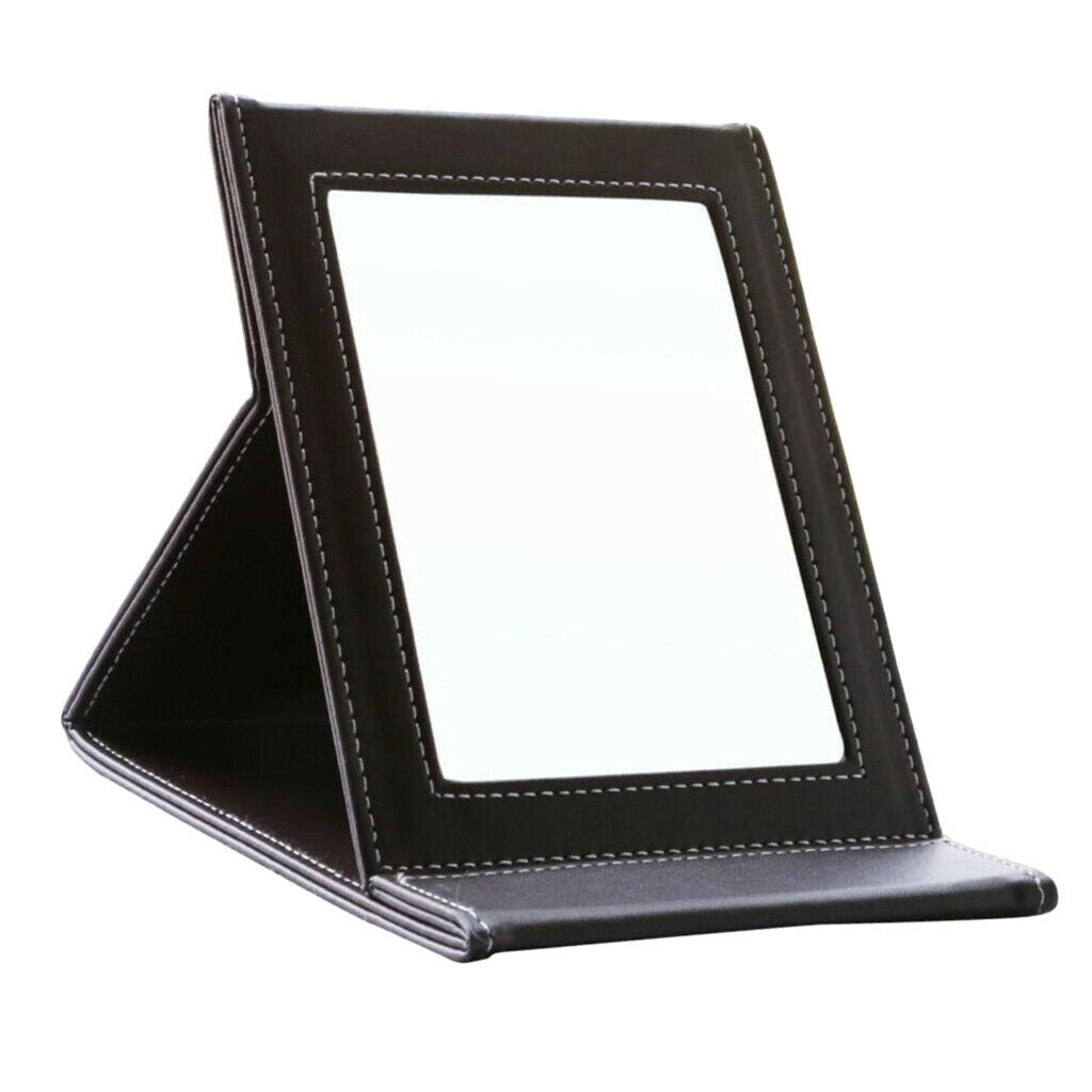 Travel foldable cosmetic mirror portable table mirror with standing coffee
