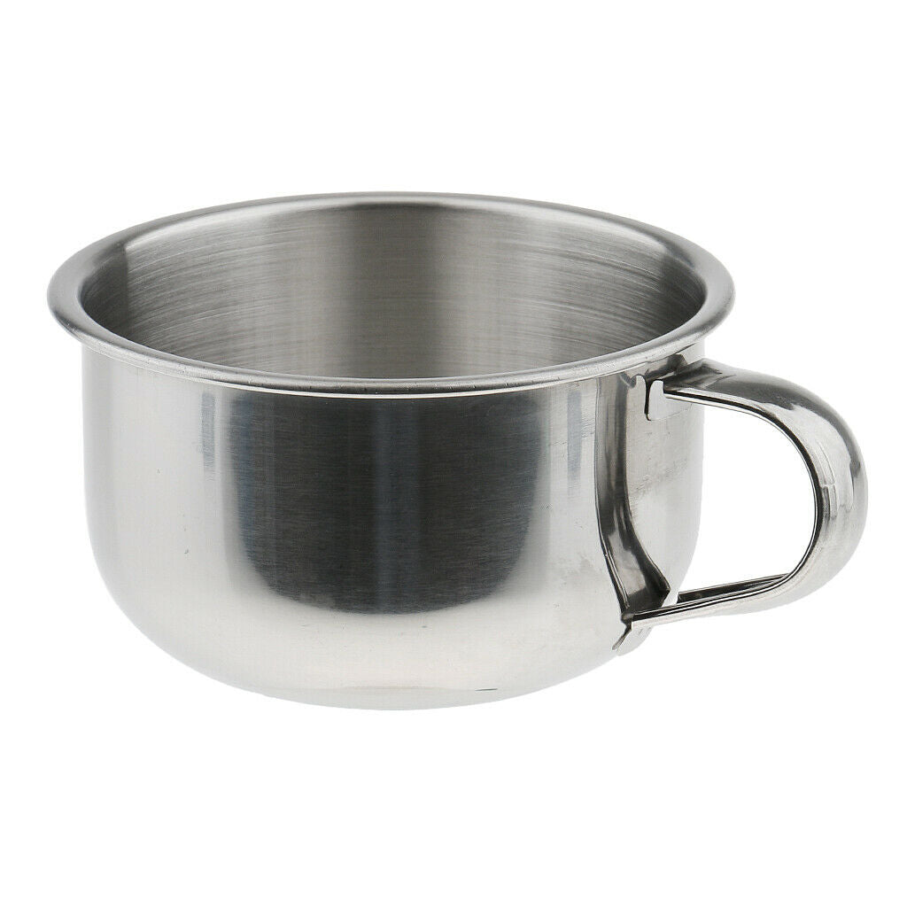 Stainless Steel Shaving Bowl Mug Cup for Shaving Brush and Safety Razor