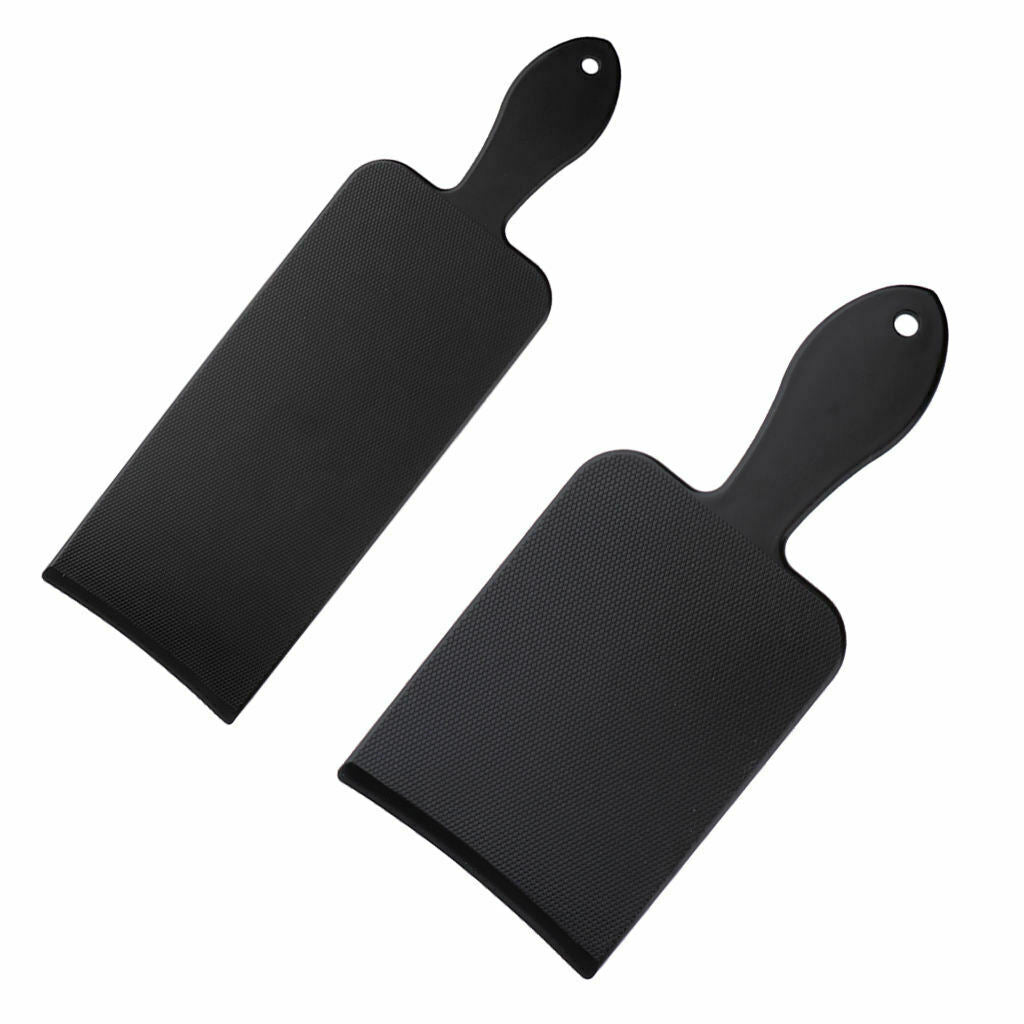 2 Packs Salon Plastic Flat Top Coloring Balayage Highlight Board Black M/L