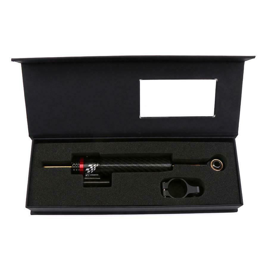 9.8 inch Motorcycle Carbon Fiber Universal Aluminum Steering Damper Stabilizer