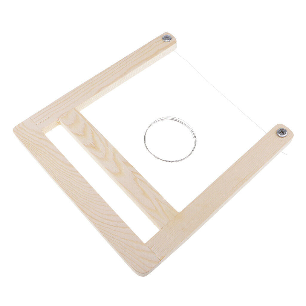 Wooden Stlye Soap Loaf Wire String Cutter Saw for Soap Candle Wax Making Loaf