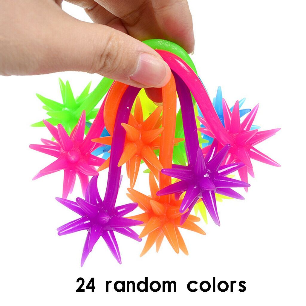 24 Pack of Meteor Hammer Soft Rubber Hand Sticky Ball Sticky Hammer Supplies