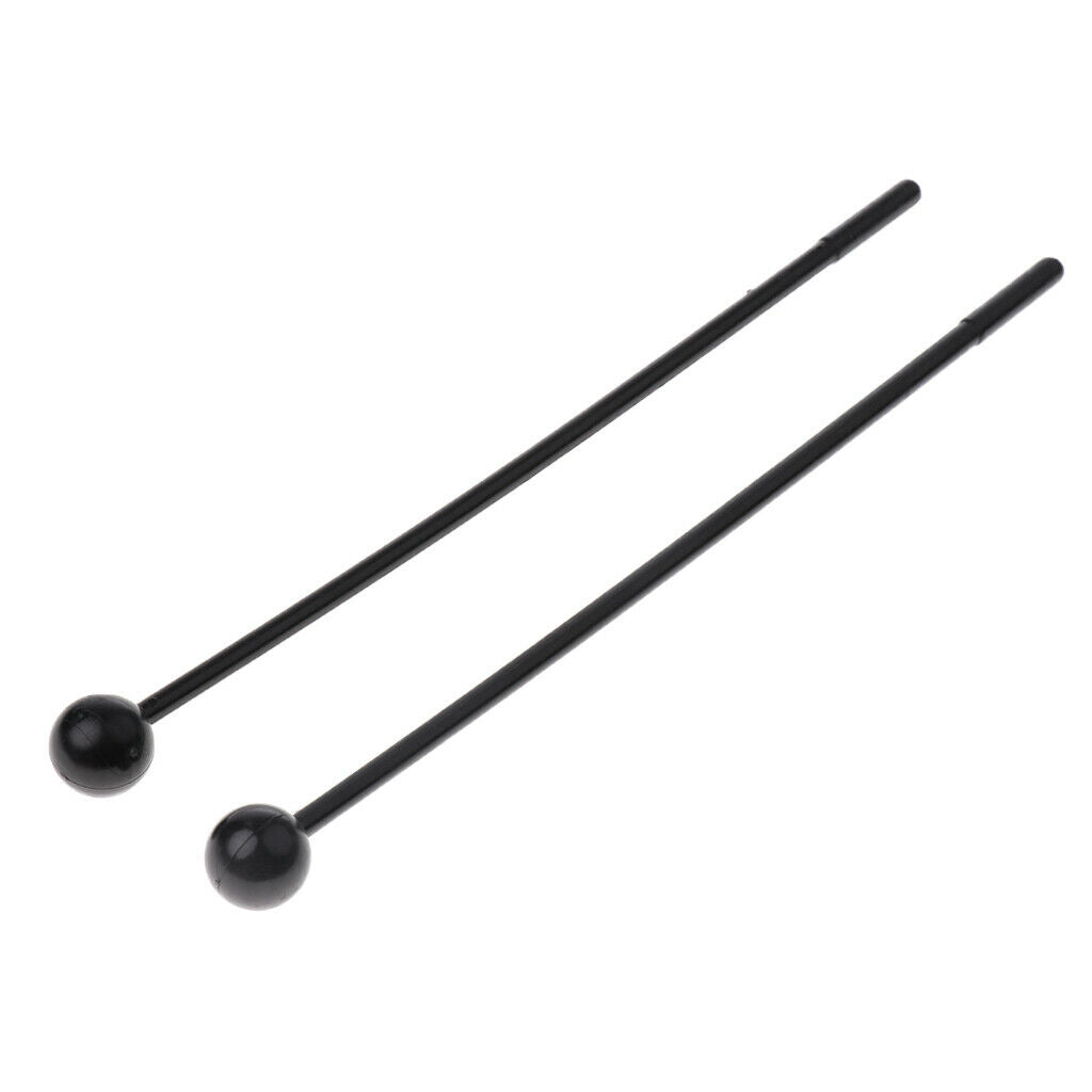 2x Children Plastic Beat Percussion Mallet Instrument Parts Early Toys Black