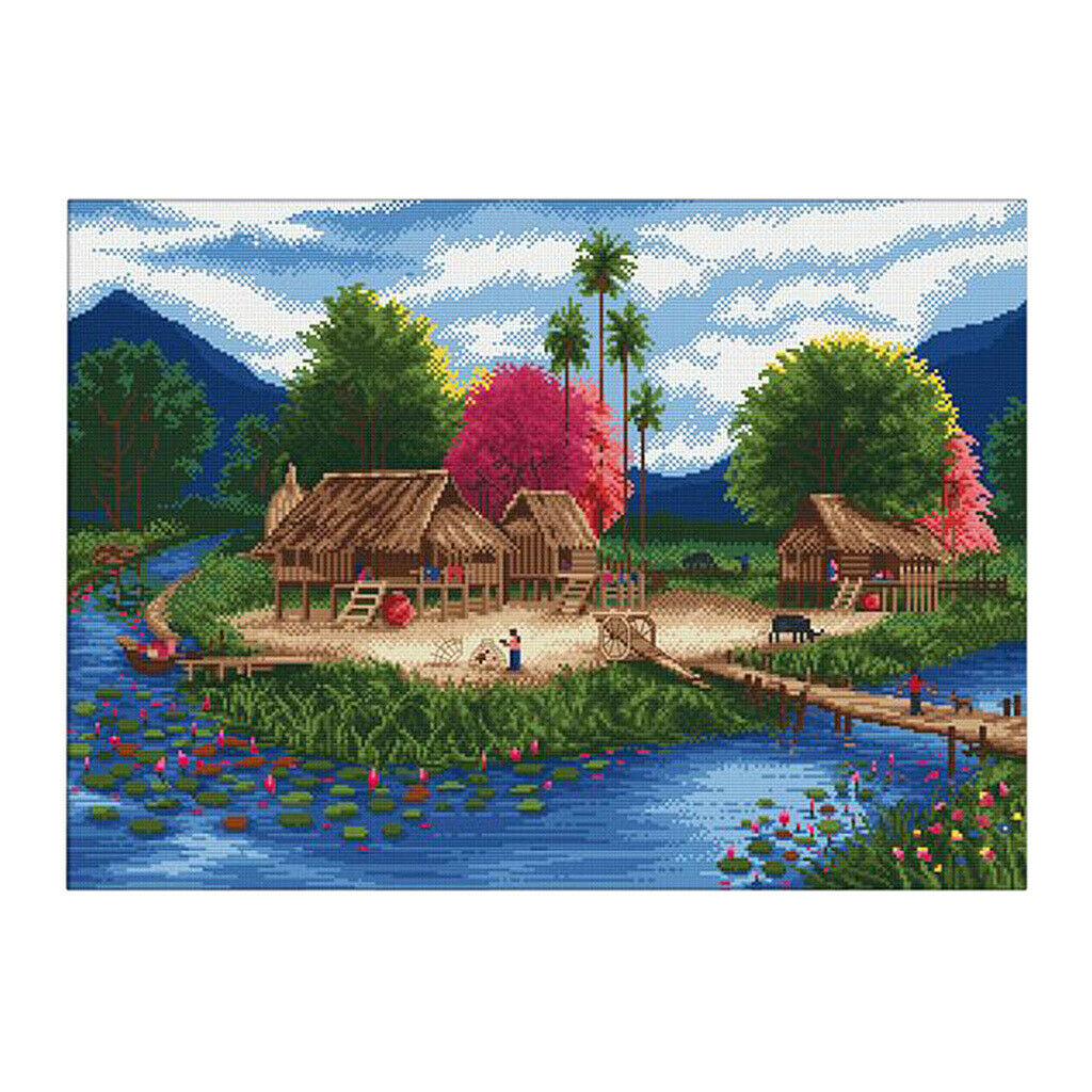 Landscape Pattern Counted Cross Stitch Kit with Thread And Instructions