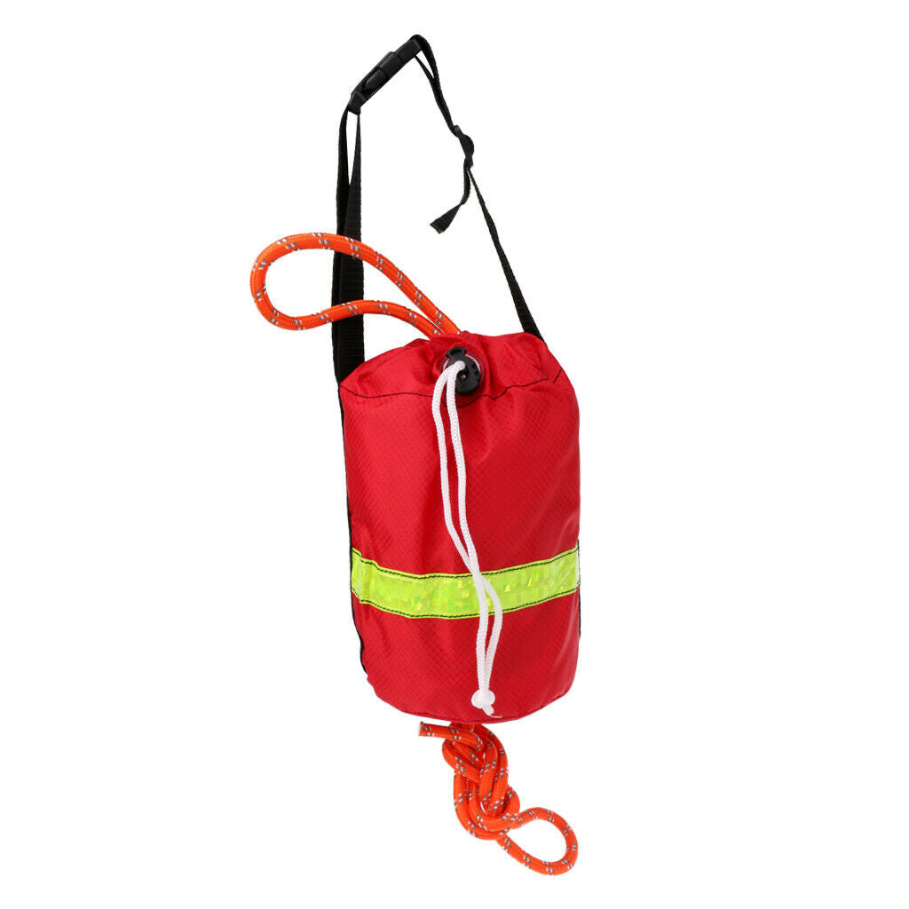 Kayak Boat Buoyant   Reflective Throw Bag Throw Line Throw Rope 21m Red