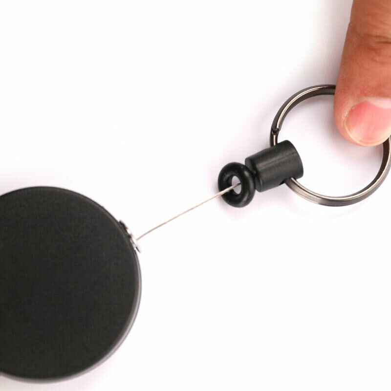 Retractable Keychain Key Ring Metal with Steel Wire Multitool Carabiner C.l8