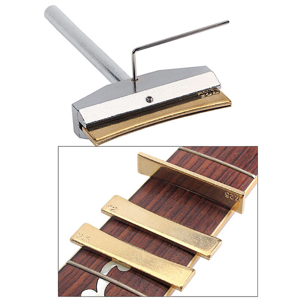 Golden Fret Press Caul Inserts with Fret Press Caul Wrench for Acoustic/Electric
